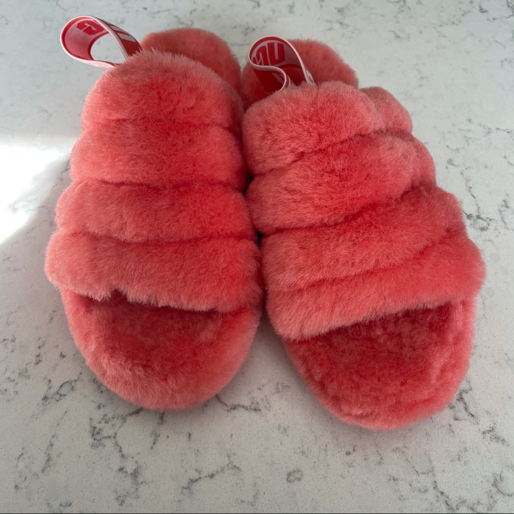 Ugg Yeah Fluff Slides Sling Back Slippers - image 3